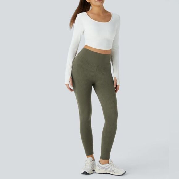 Halara Seamless Flow High Waisted Jacquard Butt Lifting Leggings, S NWT - Picture 1 of 12